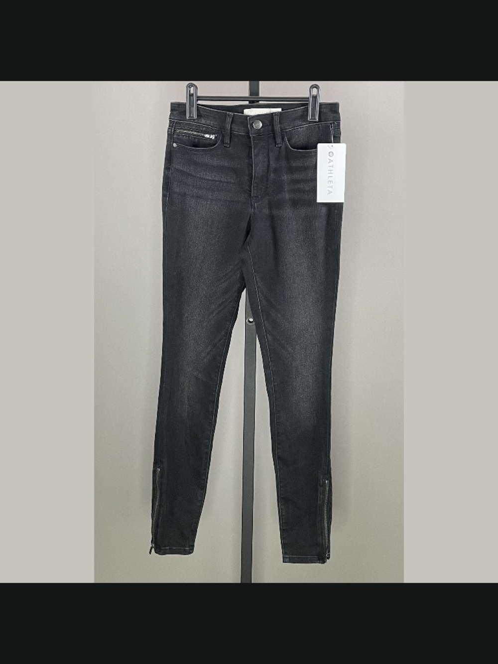 NEW Athleta Jeans Womens 2 black denim skinny casual